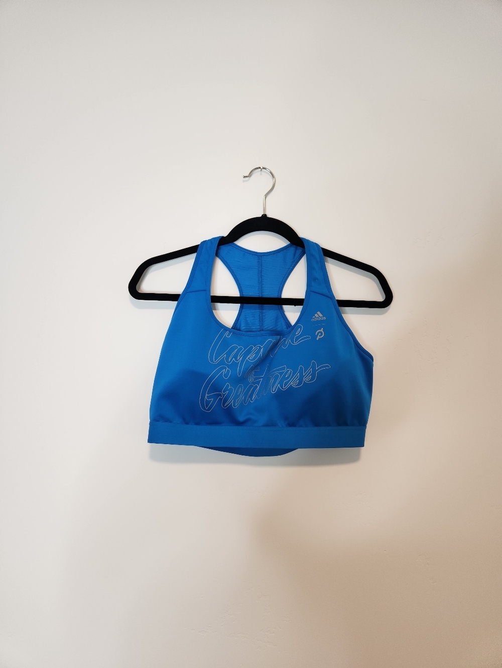 Adidas x Peloton Capable Of Greatness Train Bra Cobalt Blue Size L - Picture 3 of 6